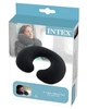 Надувная флокированная подушка-подголовник для шеи Intex Plus Удобная в дорогу для путешествий и отдыха компактная 36x30x10 см. Black - изображение 3