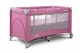 Дитяче ліжечко манеж 2 висоти Caretero Basic Plus Lavenda, складне, легке, безпечне з матрацом 120х60, з боковим входом, з сумкою для транспортування, для сну та ігор, для новонароджених, до 15 кг - зображення 1