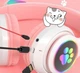 Бездротові навушники з котячими вушками Bluetooth Cat Ear VZV-23M з мікрофоном, AUX, LED підсвічування (Рожеві) Pink - зображення 7