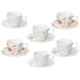 Кофейный сервиз Tognana Iris Naif, 80 мл, 6 персон, фарфор, разные цвета (IR685013134) - изображение 1