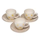Кофейный сервиз Kasanova Yayoi Pois, 120 мл, 4 персоны, керамика, желтый (JIG010339NOC) - изображение 1