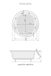 Ванна PWRD310ZS000000 Atlantyda 160 +рама (каскад кольору ванни) Pool-spa - изображение 4
