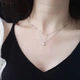 Колье (ожерелье) серебряное INFINI двойное с подвесками kl2cr-49 - изображение 5