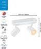 Спотовый светильник WiZ IMAGEO Spots 2х5W 2200-6500K RGB Wi-Fi белый (929002658801) - изображение 13