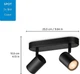 Светильник точечный WiZ IMAGEO Spots 2х5W 2200-6500K RGB Wi-Fi черный (929002659101) - изображение 14