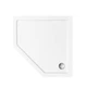 Душовий асиметричний піддон Besco Bergo Slimline 90x90 см (AIN-90) - зображення 1