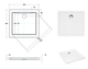 Душовий акриловий піддон, квадратний Besco Aquarius SlimLine 90x90 см (BAA-90-K) - зображення 3