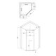 Душевая кабина Lidz Dozorca SC90x90.CRM.LOW.TR, стекло прозрачное 6 мм без поддона - изображение 2
