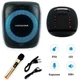 Портативная Bluetooth колонка HOPESTAR Party 100 LED караоке с микрофоном AUX miniUSB USB micro SD IPX6 функция Powerbank 50Вт Black - изображение 2