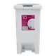 Ведро для мусора MVM с крышкой и педалью BIN-01 10л Серое (BIN-01 10L GRAY) - изображение 1