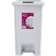 Ведро для мусора MVM с крышкой и педалью BIN-01 45л Серое (BIN-01 45L GRAY) - изображение 1
