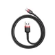 Кабель Baseus Cafule USB-A to USB-C 1m Black/Red (CATKLF-B91) - изображение 5