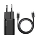Зарядное устройство Baseus Super Silicone PD Charger 25W USB-C with USB-C to USB-C Cable 1m Black (TZCCSUP-L01) - изображение 1