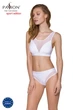 Хлопковый топ с прозрачной вставкой Passion PS002 TOP Белый L (SO4203) - изображение 3