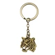 Брелок Тигр Netsuke Металл Плоское изображение 8х2.4х0.2 см Бронзовый (26926) - изображение 1