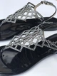Босоніжки у камінці Swarovski Menghi 38 Чорний 713 - зображення 3