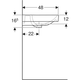 Умывальник Geberit Smyle Square 60x48x16см (500.229.01.1) - изображение 2