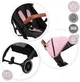 Прогулянкова коляска MoMi виконанні estelle Love black-pink - зображення 5