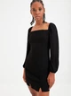 Платье короткое женское Trendyol TWOAW22EL0260 40 Black (8683044011434) - изображение 3