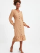 Платье миди женское Trendyol TWOAW22EL0295 36 Camel (8683044014732) - изображение 1