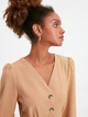 Платье миди женское Trendyol TWOAW22EL0295 36 Camel (8683044014732) - изображение 3
