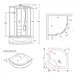 Гидромассажный бокс Lidz Tani SBM90x90.SAT.HIGH.GR - изображение 2