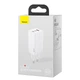Зарядний пристрій Baseus GaN2 Pro Quick 3 порту, USB 65W+Type-C+кабель 100W(20V/5A) 1M Білий (CCGAN2P-B02) - зображення 7