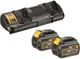 Зарядное устройство для инструмента DeWalt + 2 Аккумулятора для инструмента XR FLEXVOLT DCB132T2 - изображение 1