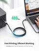 Кабель для принтера Ugreen USB Type-C to USB Type B 2.0 Printer Cable 2m 80807 black - зображення 5