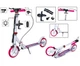 Двоколісний самокат Scale Sports SS-18. White - Pink (складне, ручне гальмо, Led-ліхтарик) 1188131797 - зображення 2