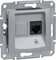 Компьютерная розетка Schneider Electric Sedna RJ45 5e UTP Алюминий (SDN4300160) - изображение 1