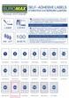 Набор этикеток самоклеящихся Buromax 100 листов А4 44шт/л 48.3мм х 25.4мм - изображение 2