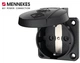 Панельна розетка SCHUKO чорна MENNEKES 16A2p+E 230V IP54 1 шт (арт. 11032) - зображення 1