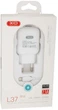 Зарядное устройство XO L37 2.1A порт USB+ кабель USB-Lightning White (26028) - изображение 5