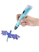 3D ручка c LCD дисплеем и комплектом эко пластика для рисования 3DPen-3 Hot Draw 3 Blue - изображение 1