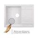 Кухонна мийка Lidz 650x500/200 WHI-01 (LIDZWHI01650500200) - зображення 3