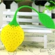 Ситечко для заварювання чаю Tea Strainer "Полуниця", силіконове, жовте - зображення 5