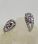 Серьги из серебра с аметистами и куб. цирконами (57044) - изображение 4