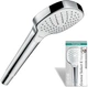 Душевая лейка HANSGROHE Croma с кнопкой 110мм пластик хром 26812400 - изображение 3