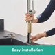 Cмеситель для кухни с выдвижной лейкой HANSGROHE Talis M54 сатин латунь 72802800 - изображение 5