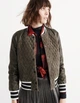 Куртка бомбер замшевая Abercrombie & Fitch 0659-904 S Хакки - изображение 1