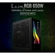 Напівмодульний Aerocool LUX RGB 650M ATX 650 WLED RGB, 80Plus Bronze 230V - зображення 7