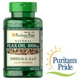 Добавка Puritan's Pride Natural Flax Oil 1000 мг Omega 3-6 & 9 (Льняное масло Омега) 60 гелевых капсул 1286 - изображение 1