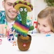 Поющий Танцующий кактус 30 песен с подсветкой Dancing Cactus TikTok игрушка Повторюшка кактус зеленый мексиканец высота 35см, в кульке - изображение 1