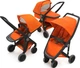 Універсальна коляска 3в1 Greentom Upp Carrycot+Reversible+Classic (Black/Orange) - зображення 1