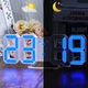 Настільний Led годинник електронний з USB Синій (701815) - зображення 5