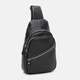 Сумка слинг через плечо мужская из натуральной кожи Laras K101908bl Черная (ROZ6400205655) - изображение 4