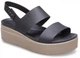 Жіночі сандалі CROCS women's Brooklyn Low Wedge 41 чорний/бежевий 206453 - зображення 9