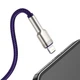 Кабель Baseus Cafule Series Metal USB 2.0 to Lightning 2.4A 1m Purple (CALJK-A05) - изображение 3