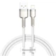 Кабель Baseus Cafule Series Metal USB 2.0 to Lightning 2.4A 1m White (CALJK-A02) - изображение 1